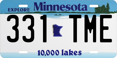 MN license plate 331TME