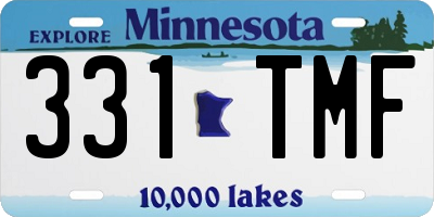 MN license plate 331TMF
