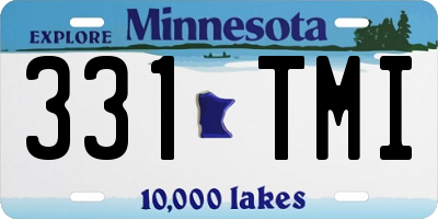 MN license plate 331TMI