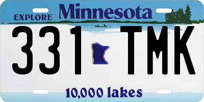 MN license plate 331TMK