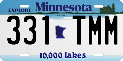 MN license plate 331TMM