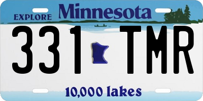MN license plate 331TMR