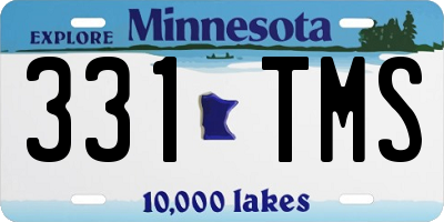MN license plate 331TMS