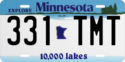 MN license plate 331TMT
