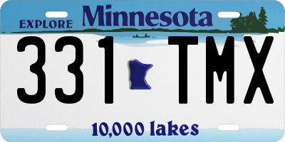 MN license plate 331TMX