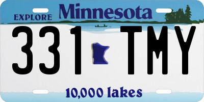 MN license plate 331TMY