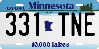 MN license plate 331TNE
