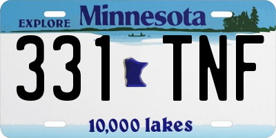 MN license plate 331TNF