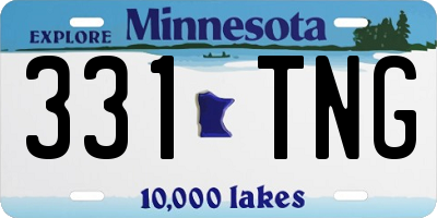 MN license plate 331TNG