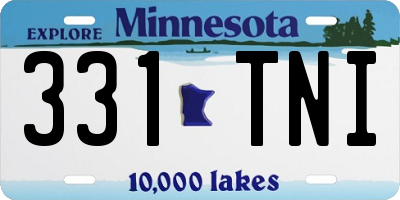MN license plate 331TNI