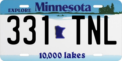 MN license plate 331TNL