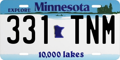 MN license plate 331TNM
