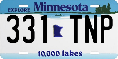 MN license plate 331TNP