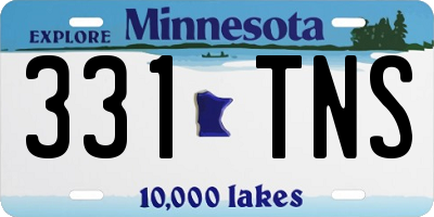 MN license plate 331TNS