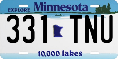 MN license plate 331TNU