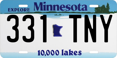 MN license plate 331TNY