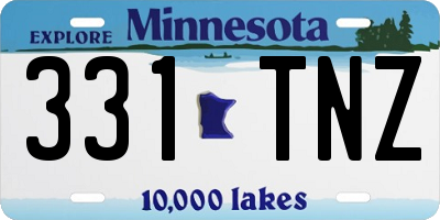 MN license plate 331TNZ