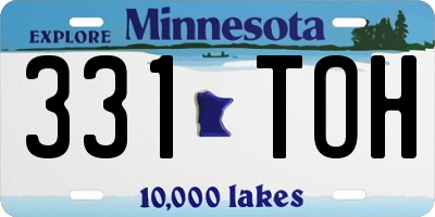 MN license plate 331TOH