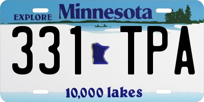 MN license plate 331TPA