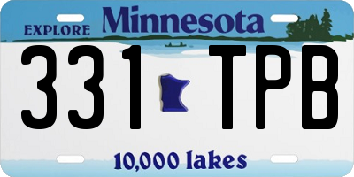 MN license plate 331TPB
