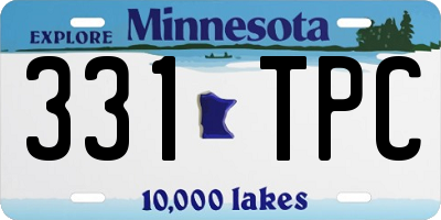 MN license plate 331TPC