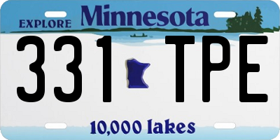 MN license plate 331TPE