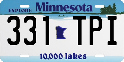 MN license plate 331TPI
