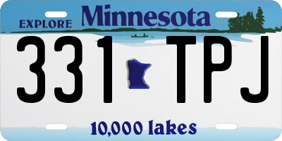 MN license plate 331TPJ