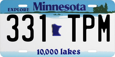 MN license plate 331TPM