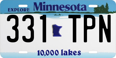 MN license plate 331TPN