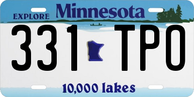 MN license plate 331TPO
