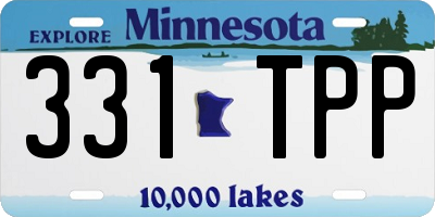 MN license plate 331TPP