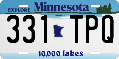 MN license plate 331TPQ