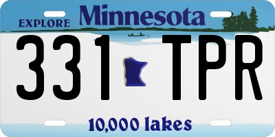 MN license plate 331TPR