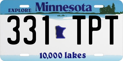 MN license plate 331TPT