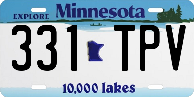 MN license plate 331TPV
