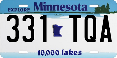 MN license plate 331TQA