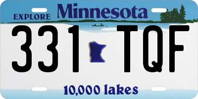 MN license plate 331TQF