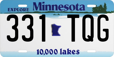 MN license plate 331TQG