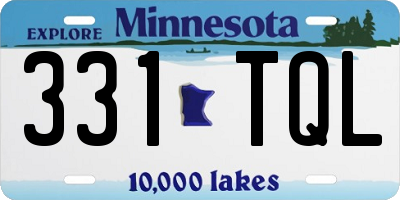 MN license plate 331TQL