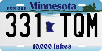 MN license plate 331TQM