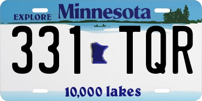 MN license plate 331TQR
