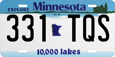 MN license plate 331TQS