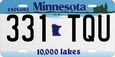 MN license plate 331TQU