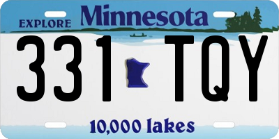 MN license plate 331TQY