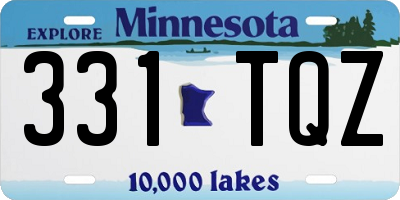 MN license plate 331TQZ