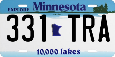 MN license plate 331TRA