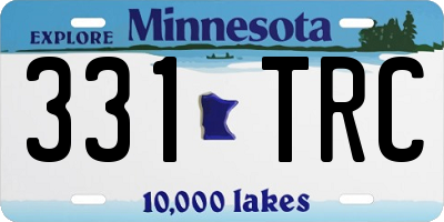 MN license plate 331TRC