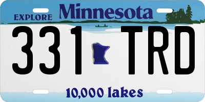 MN license plate 331TRD
