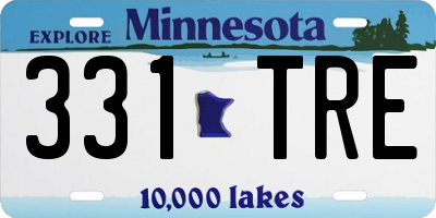MN license plate 331TRE
